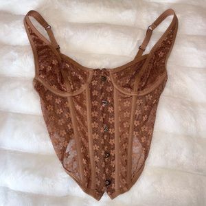 Urban Outfitters corset top. Size small. Brown. Worn twice.